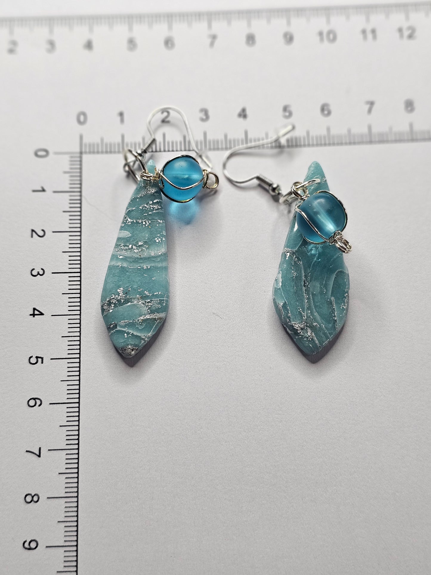 'Aquamarine' Hook Earring with Elegant Bauble