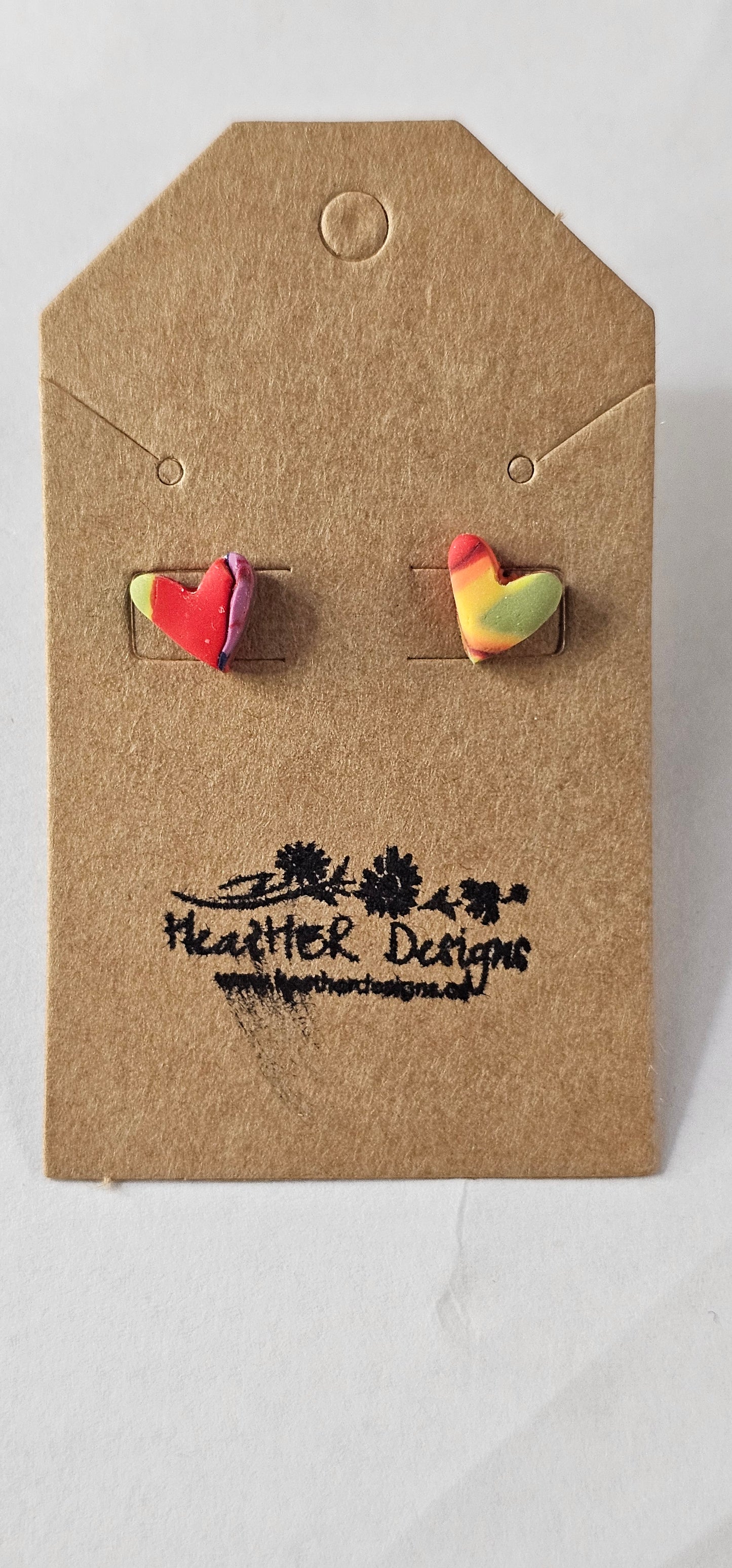 Mini Heart Earrings (Various Colours)