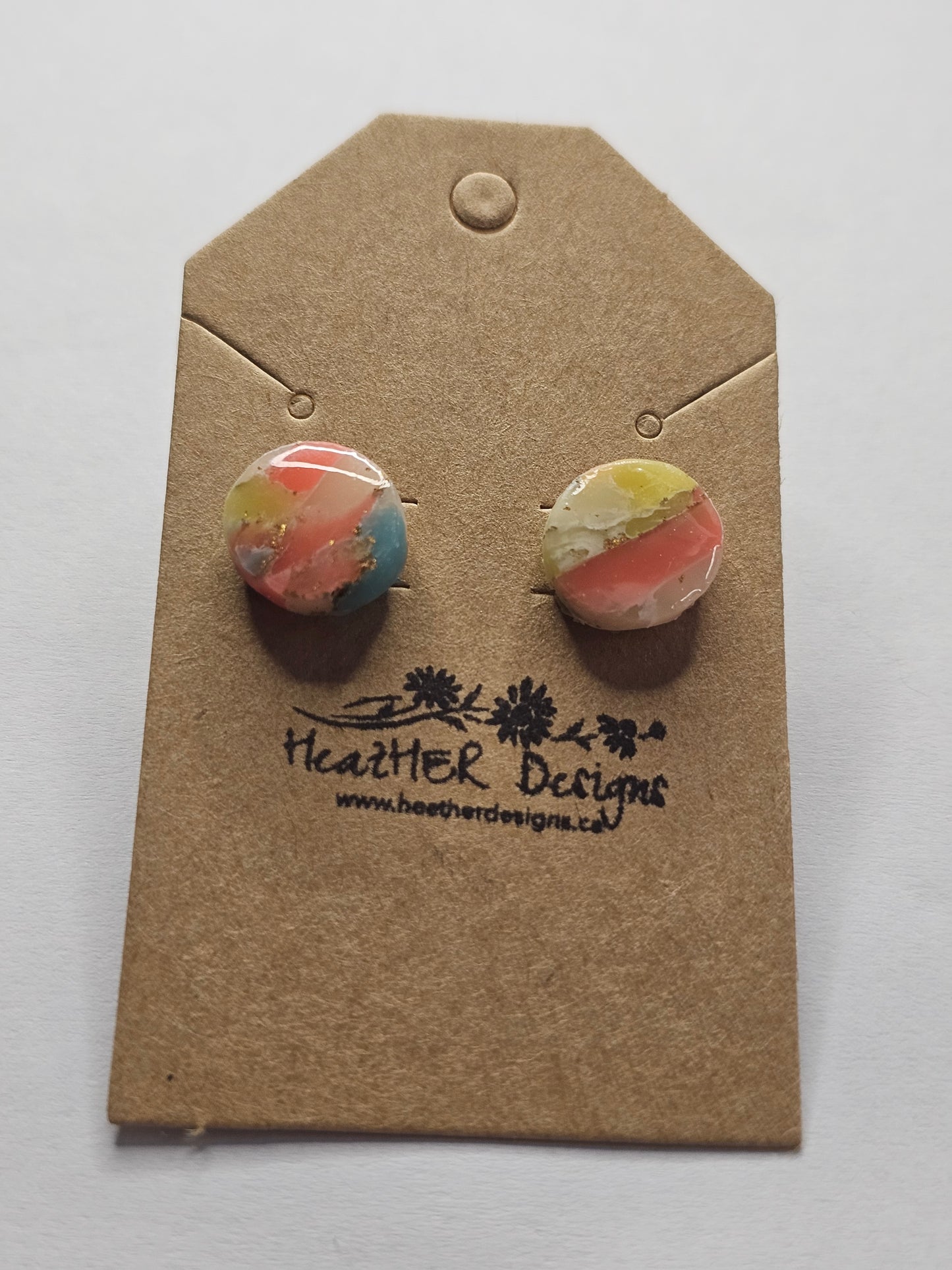 Gumdrop Button Earrings on a Hypoallergenic Post (Various)