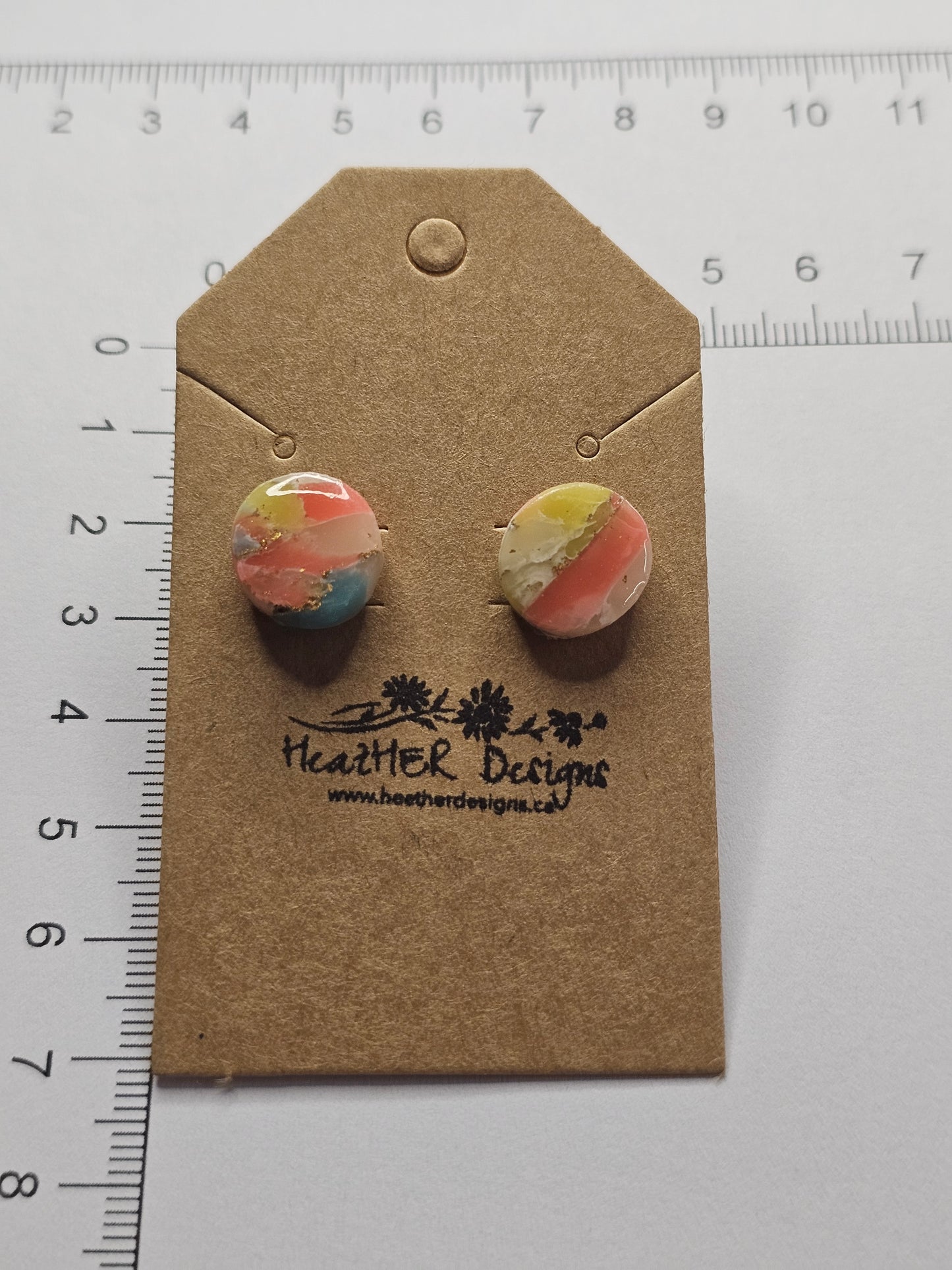 Gumdrop Button Earrings on a Hypoallergenic Post (Various)