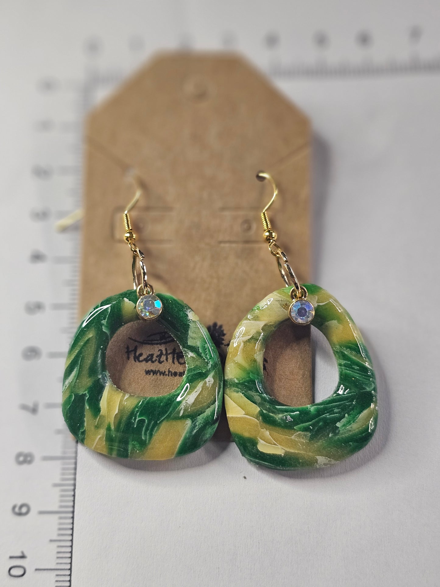 'Jade'  Dangle Earring with Gem Accent