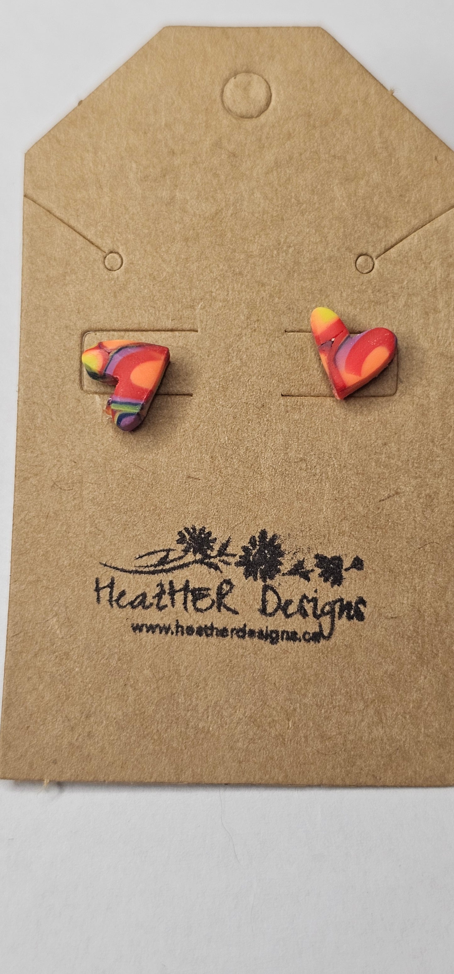 Mini Heart Earrings (Various Colours)