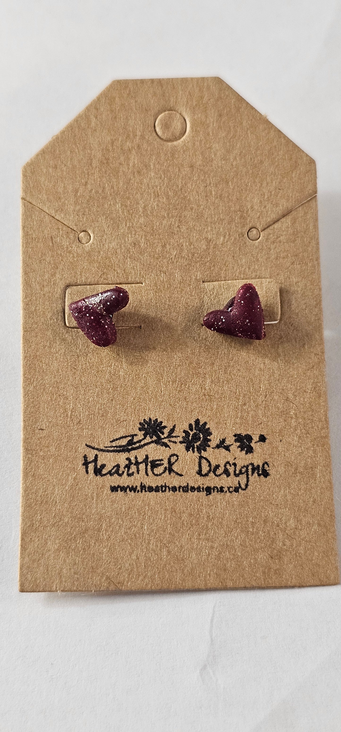 Mini Heart Earrings (Various Colours)