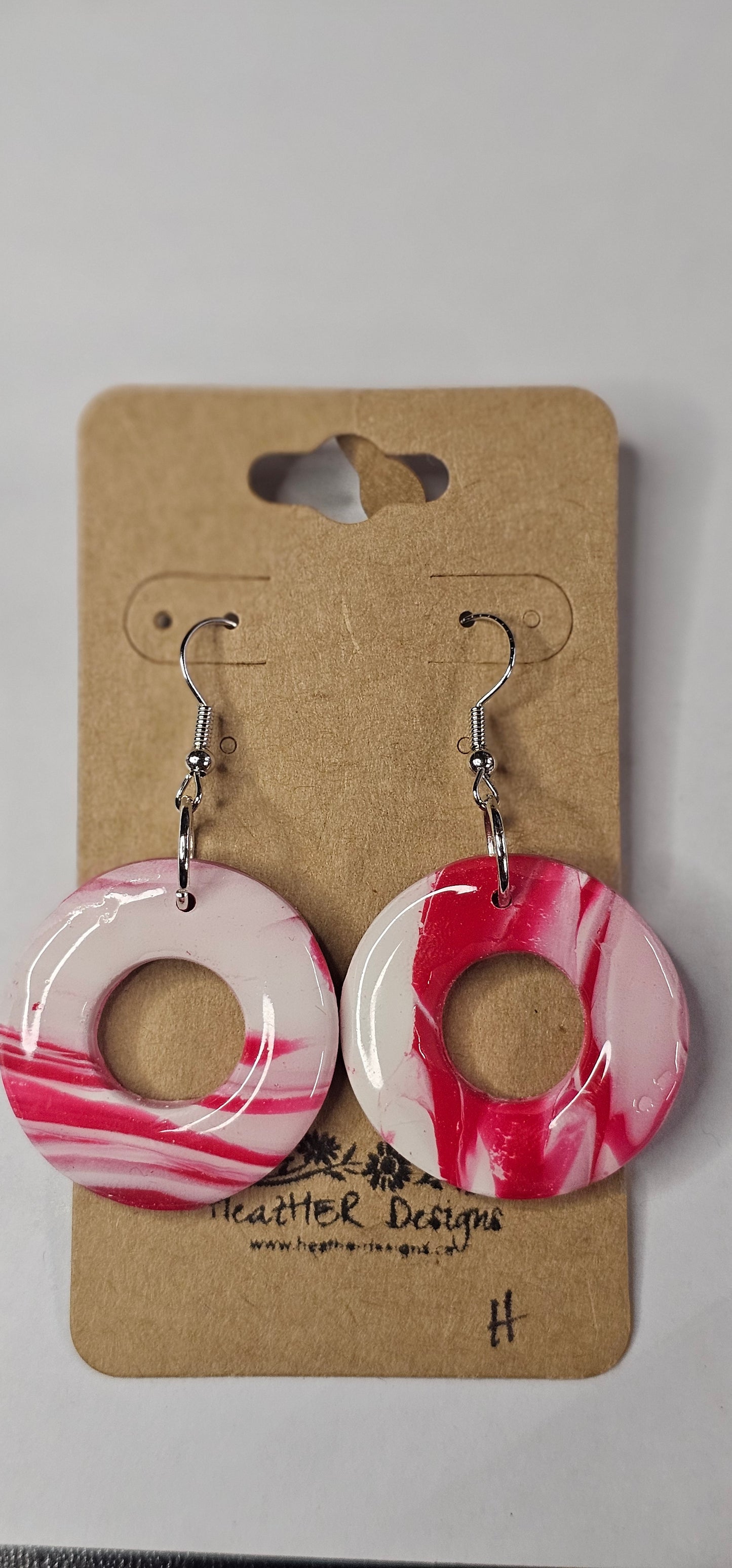 Abstract Circle 'Marble' Dangle Earrings (Various Options)