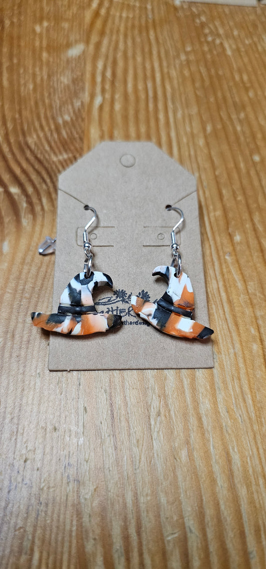 Cute Halloween Witches Hat Earrings